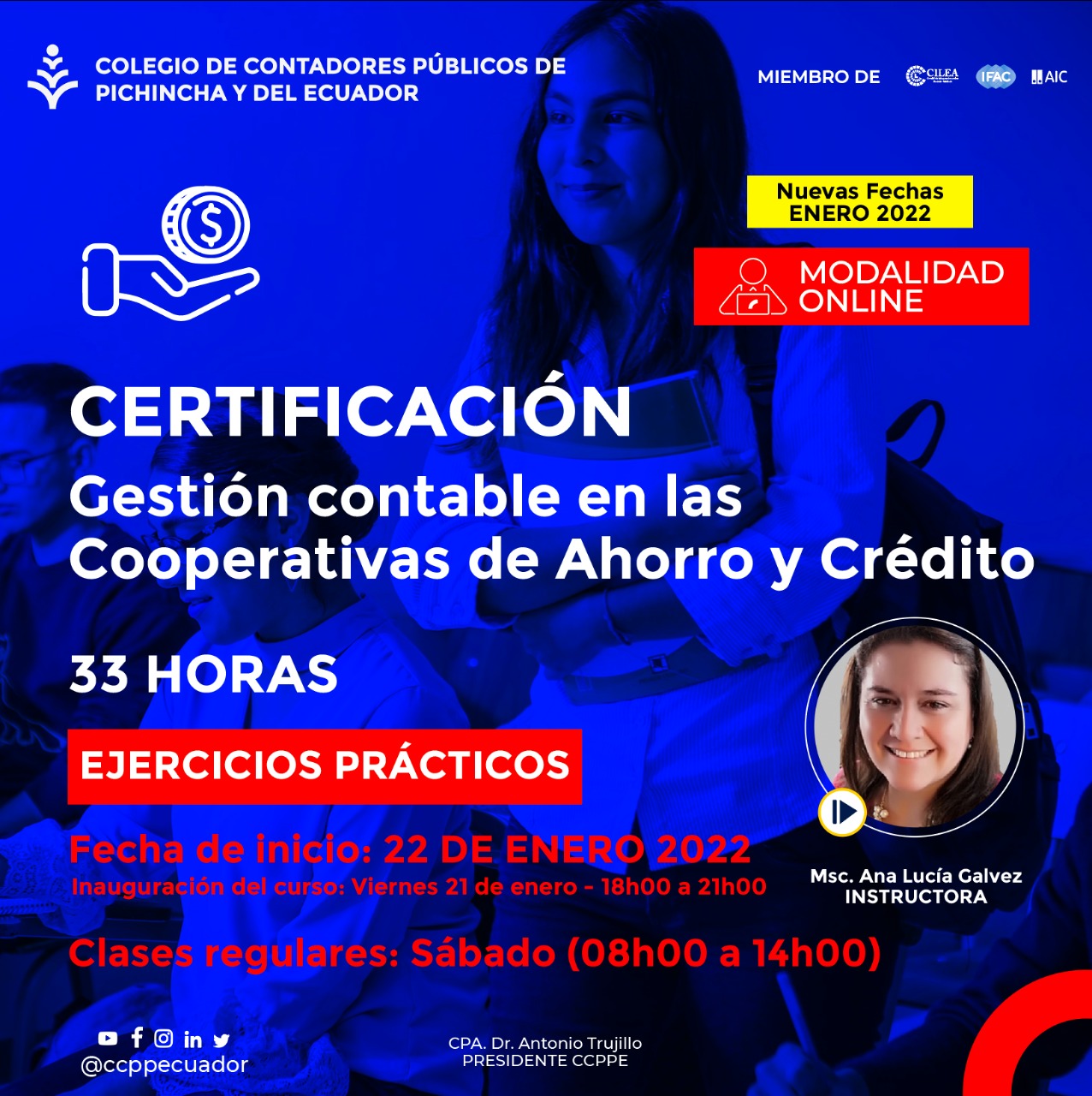 CERTIFICACIÓN CONTABILIDAD COOPERATIVAS AHORRO Y CRÉDITO - 21 ENERO 2022