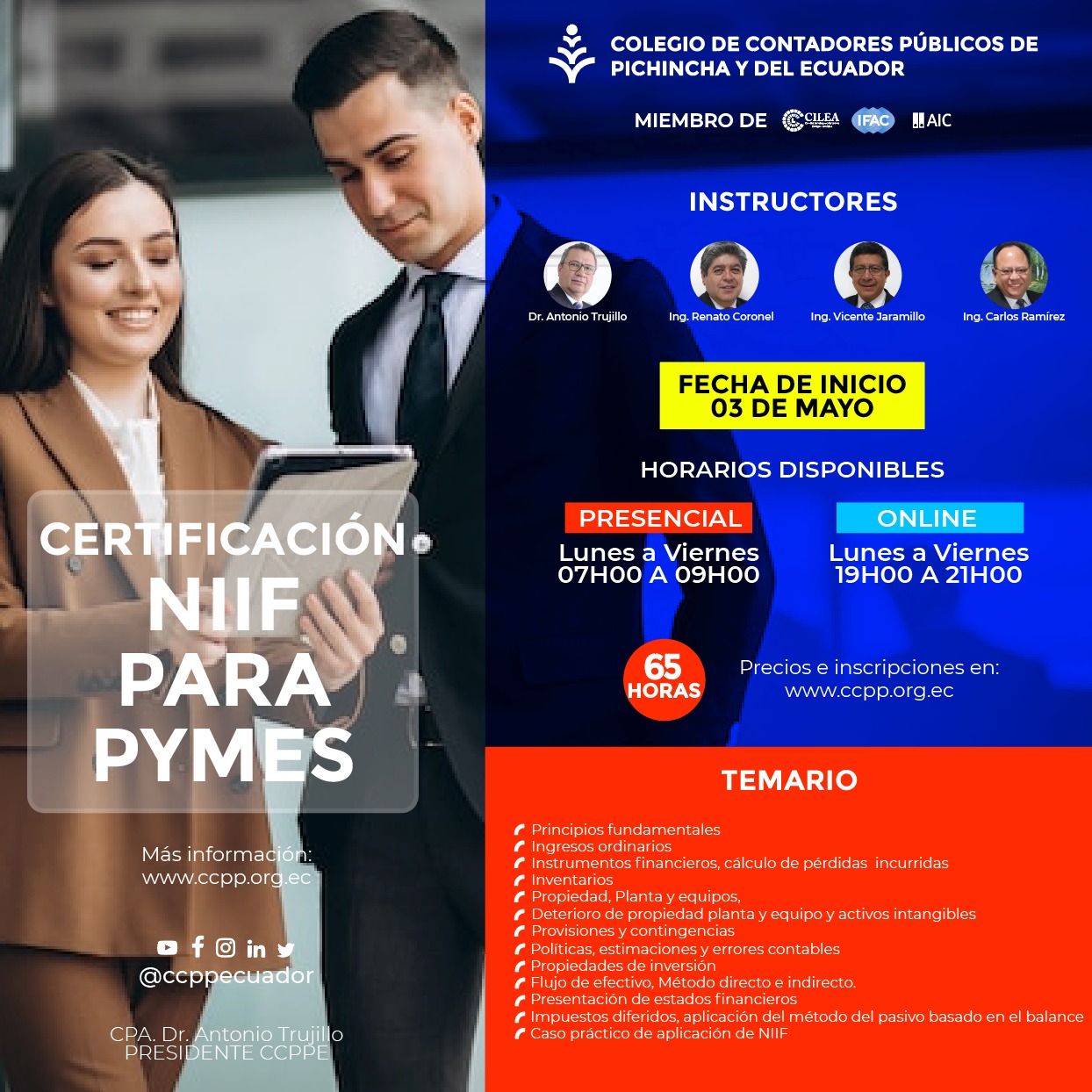 CERTIFICACIÓN NIIF PARA PYMES - 03 MAYO 2022 - 19:00 A 21:00