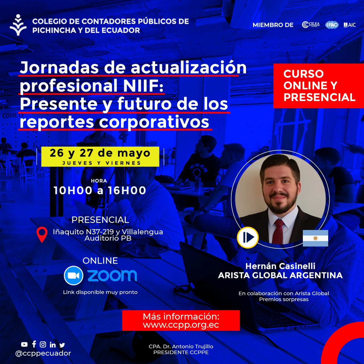 JORNADAS DE ACTUALIZACIÓN NIIF - 26 Y 27 MAYO 2022 - 10:00 A 16:00