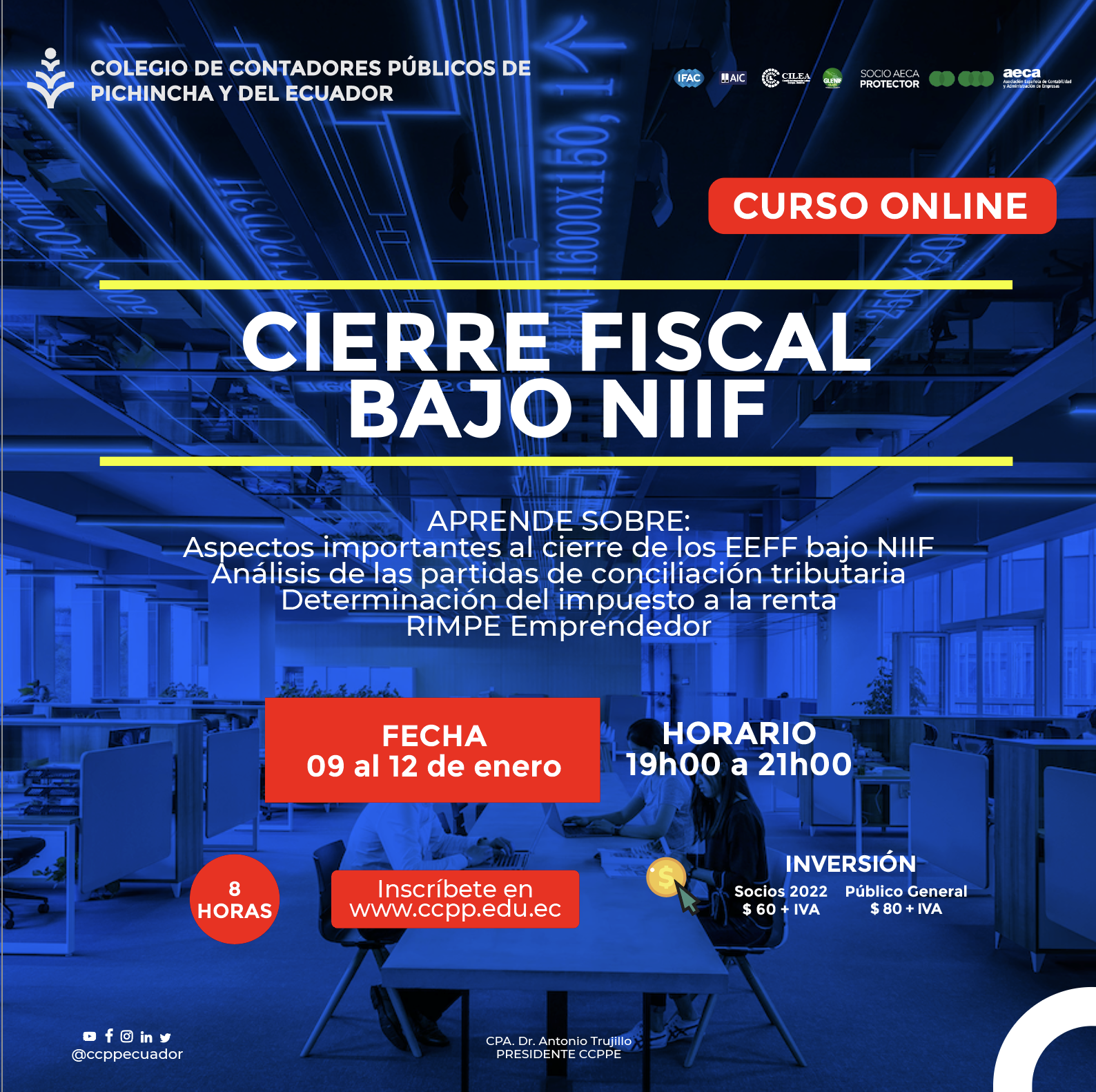 CIERRE FISCAL BAJO NIIF - 09 AL 12 ENERO 2023