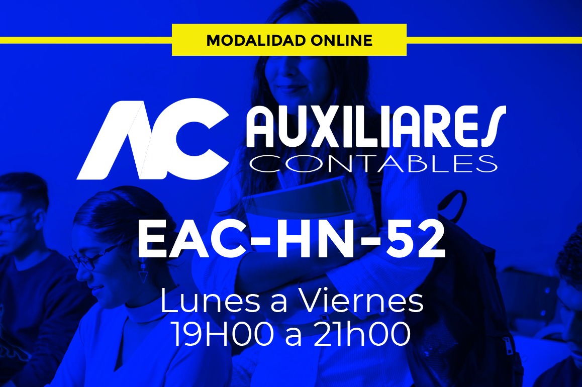 52 - AUXILIARES CONTABLES - LUNES A VIERNES - 19:00 A 21:00