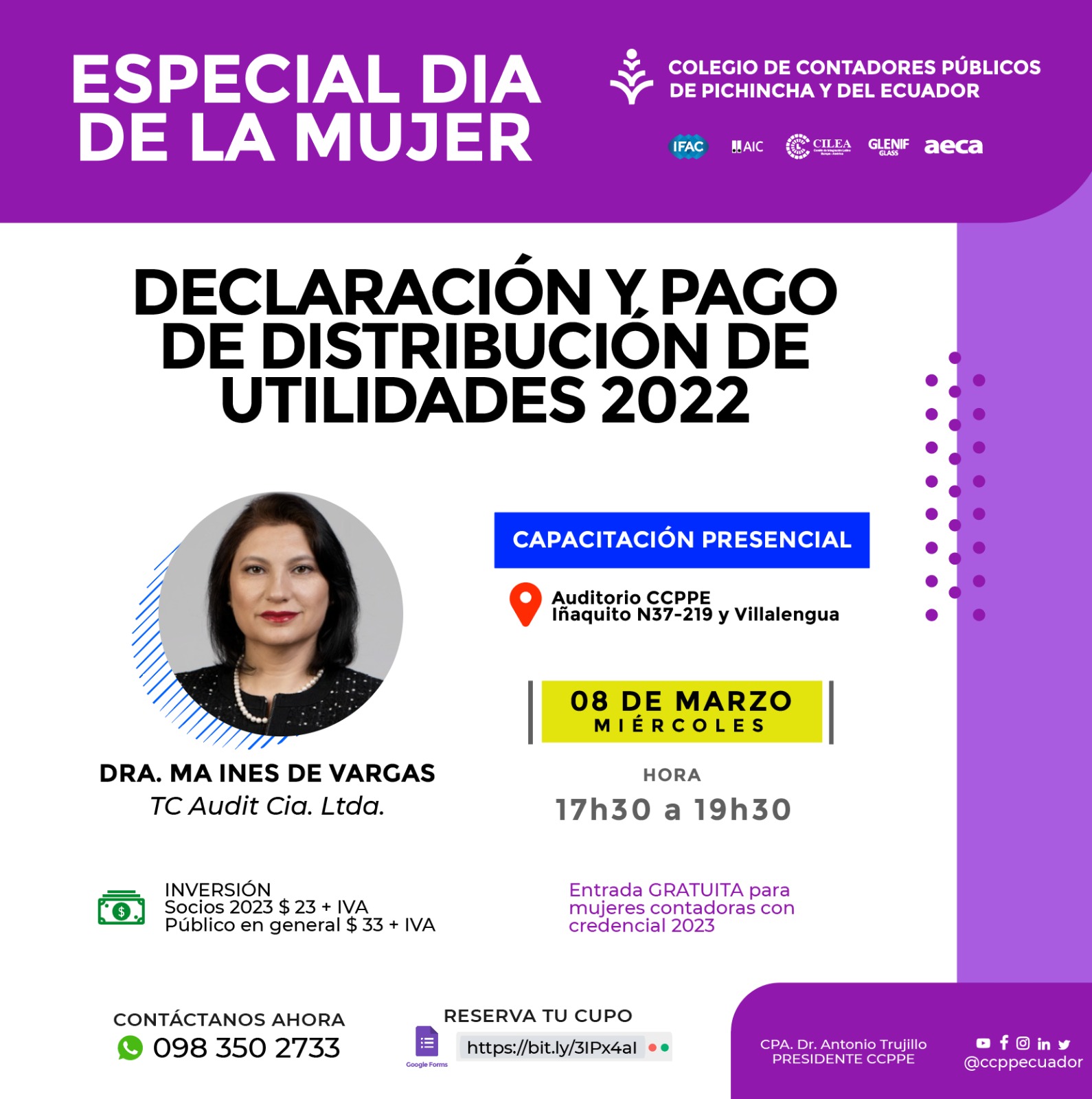 DECLARACION Y PAGO DE DISTRIBUCION DE UTILIDADES - 08 MARZO 2023