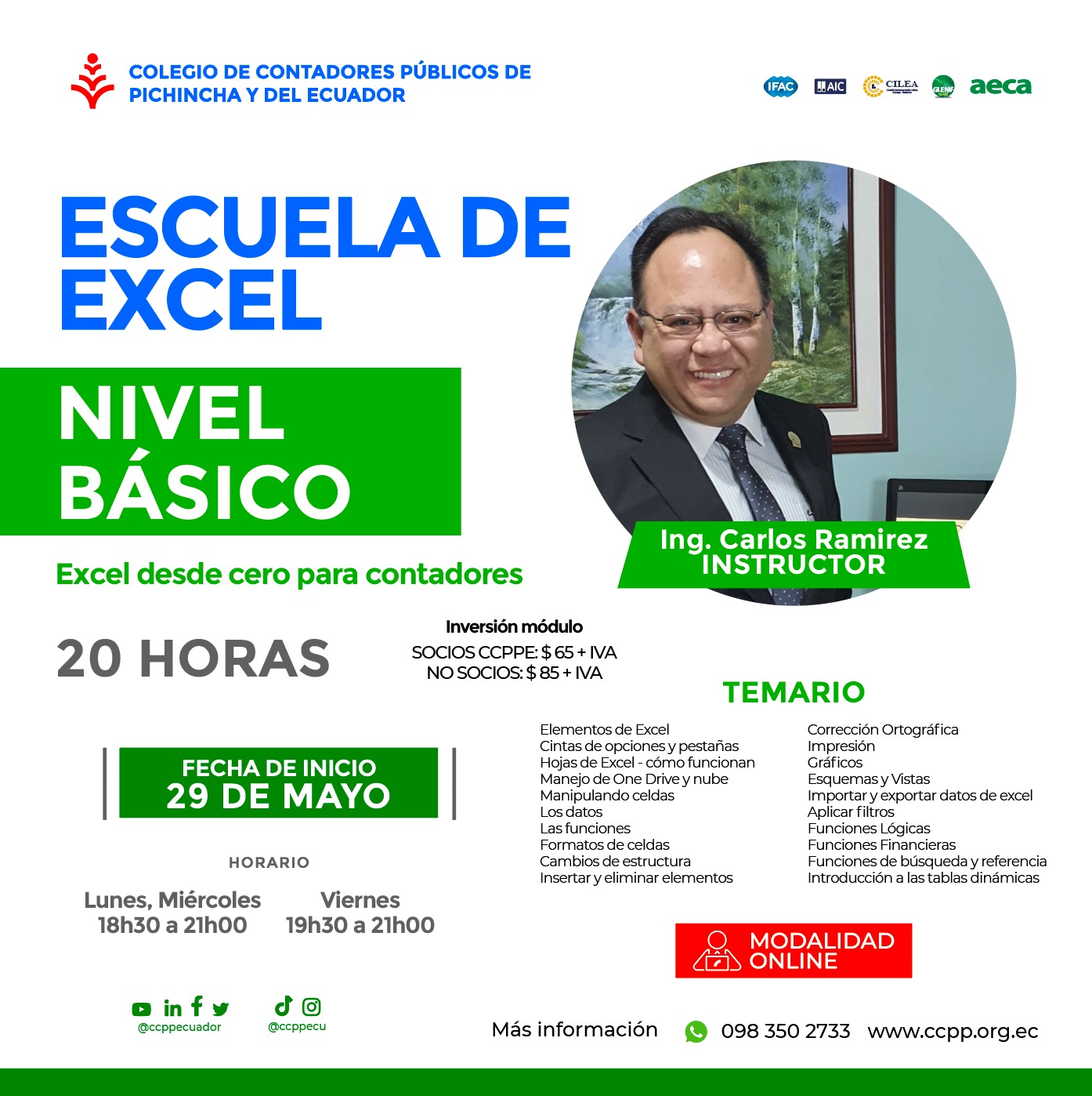 EXCEL DESDE CERO PARA CONTADORES - 29 MAYO 2023